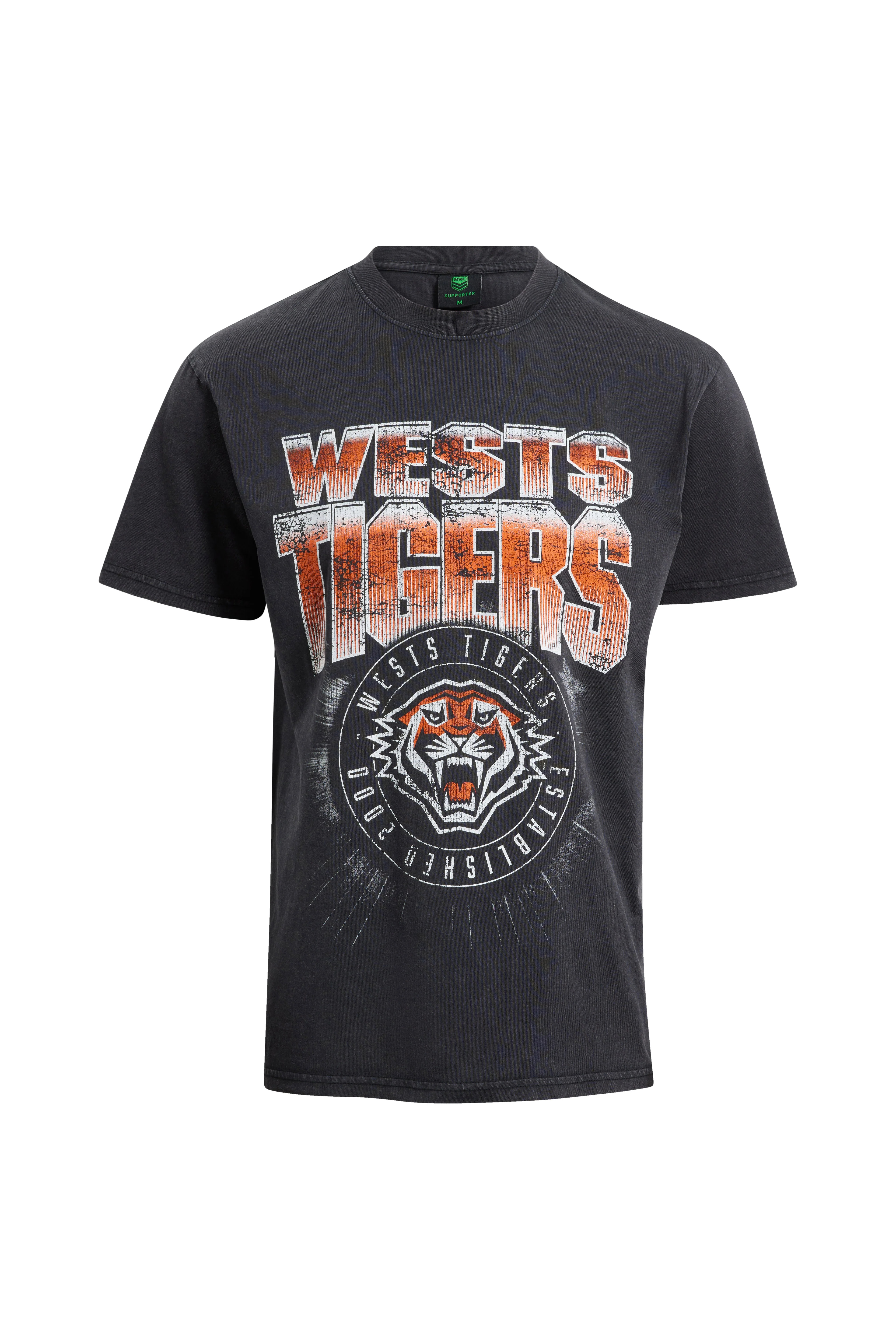 Wests Tigers Adult Washed T-Shirt
