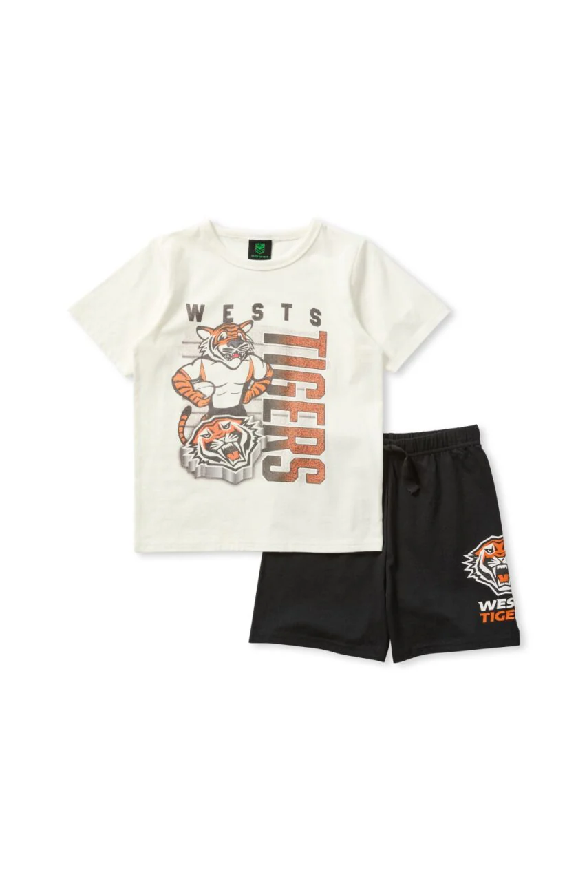 Wests Tigers Bleacher Athletic Youth Stack Pyjama Set - Image 2