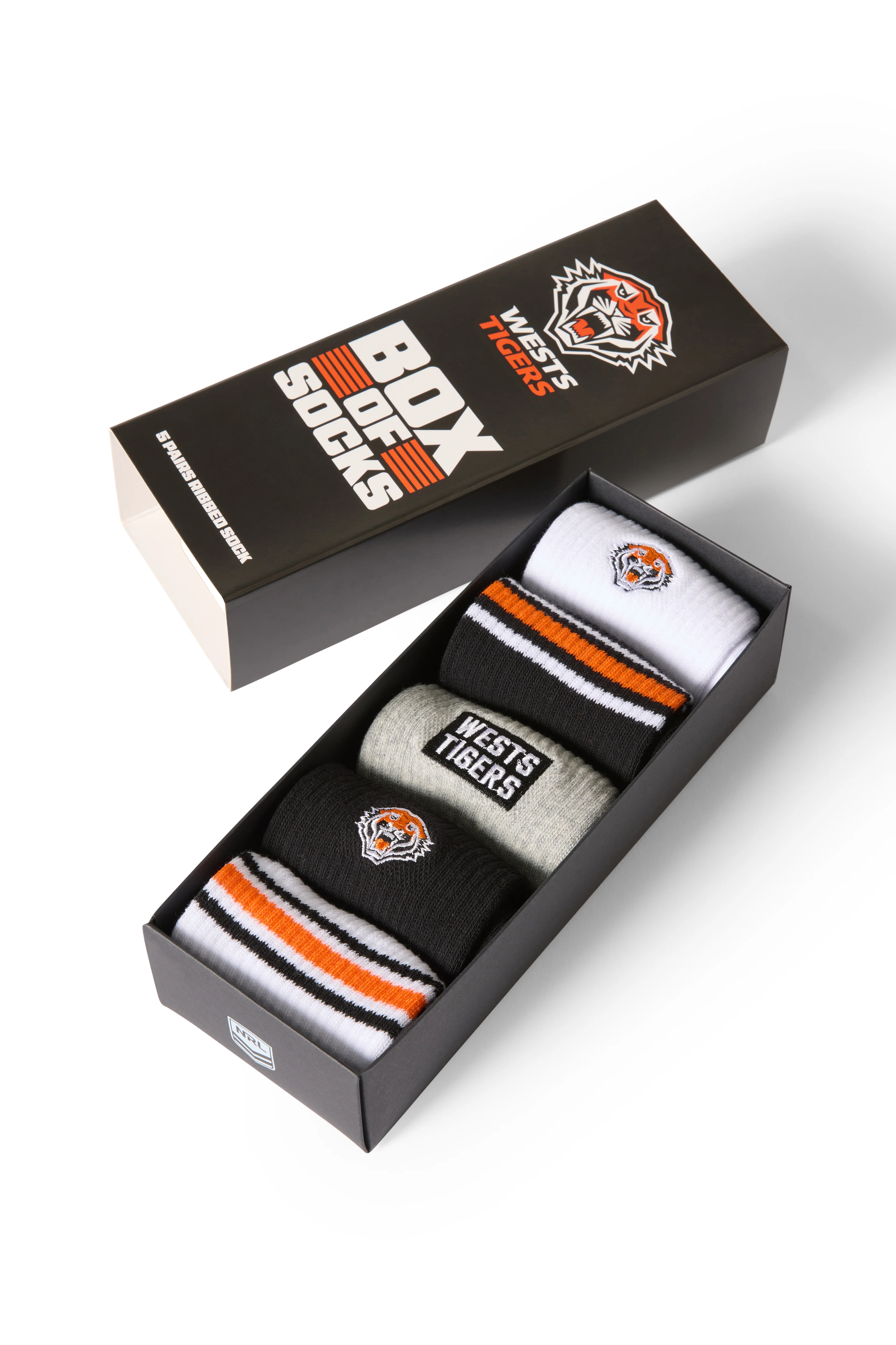 Wests Tigers Everyday Box of Socks - Image 2