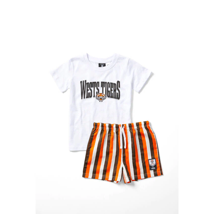 Wests Tigers Youth T-Shirt and Short PJ Set